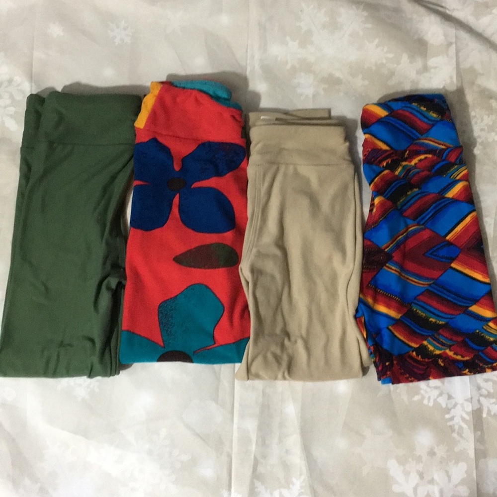 LulaRoe Kids Leggings S/M lot of 4